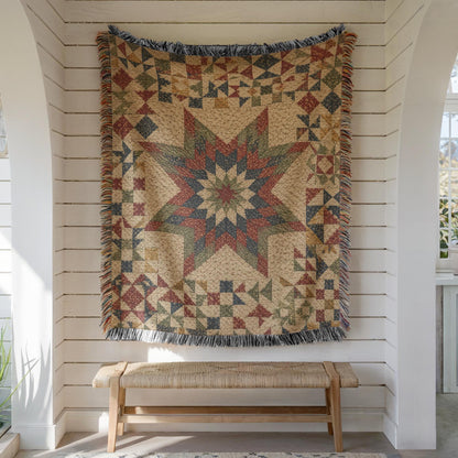 Star Quilt Woven Blanket