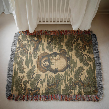 Panda Woven Blanket
