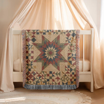Star Quilt Woven Blanket