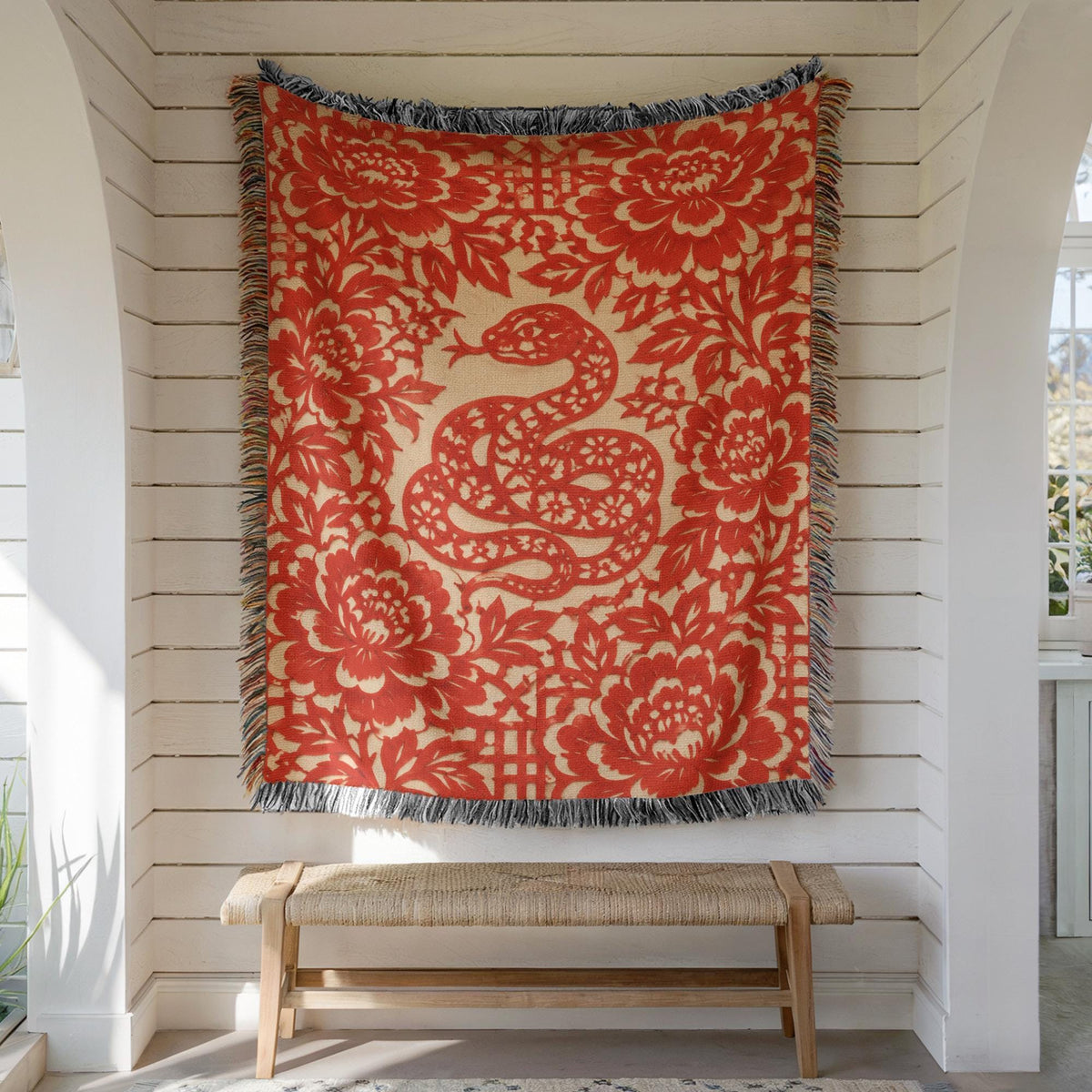 Snake Woven Blanket
