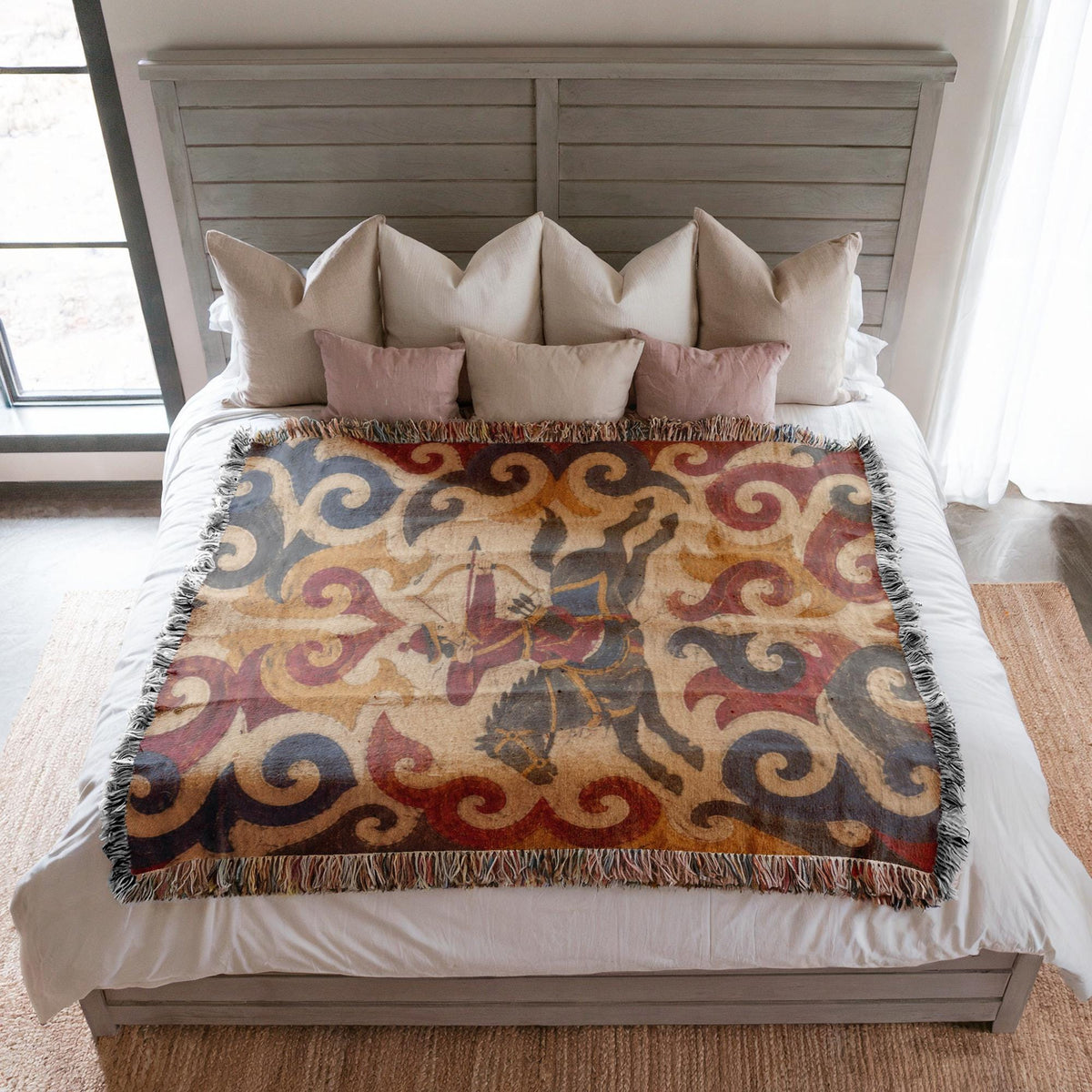 Horse Archer Woven Blanket