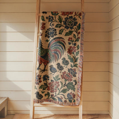 Rooster Woven Blanket