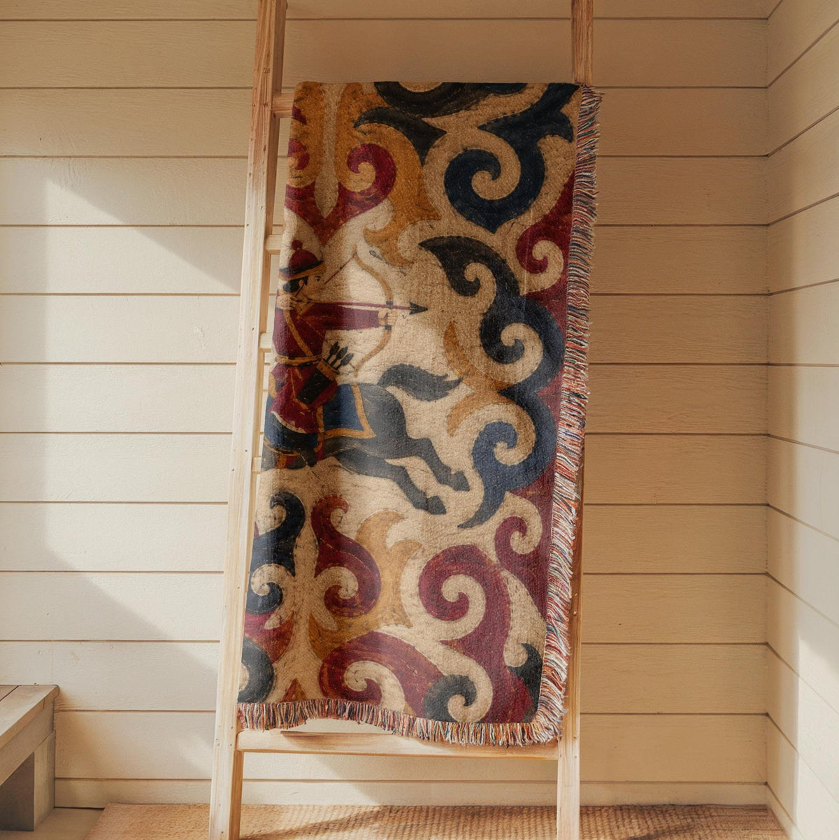 Horse Archer Woven Blanket