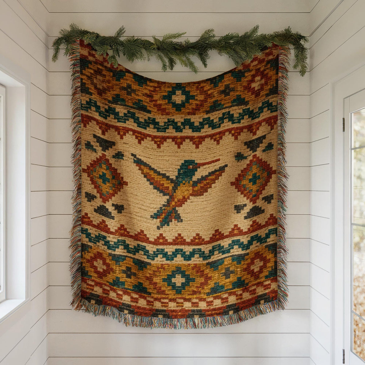 Hummingbird Woven Blanket