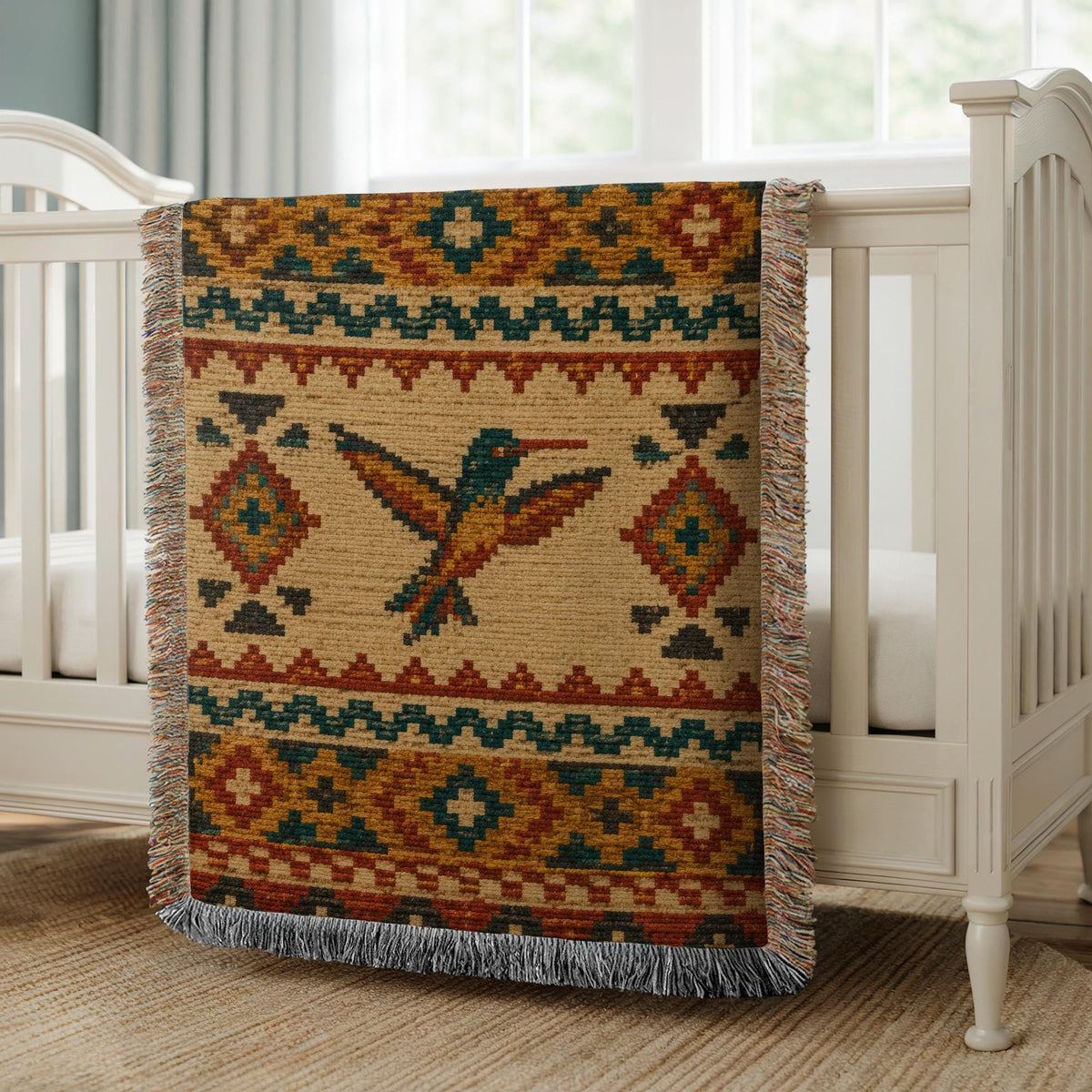 Hummingbird Woven Blanket
