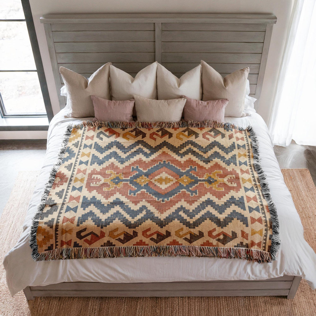 Turkish Kilim Woven Blanket