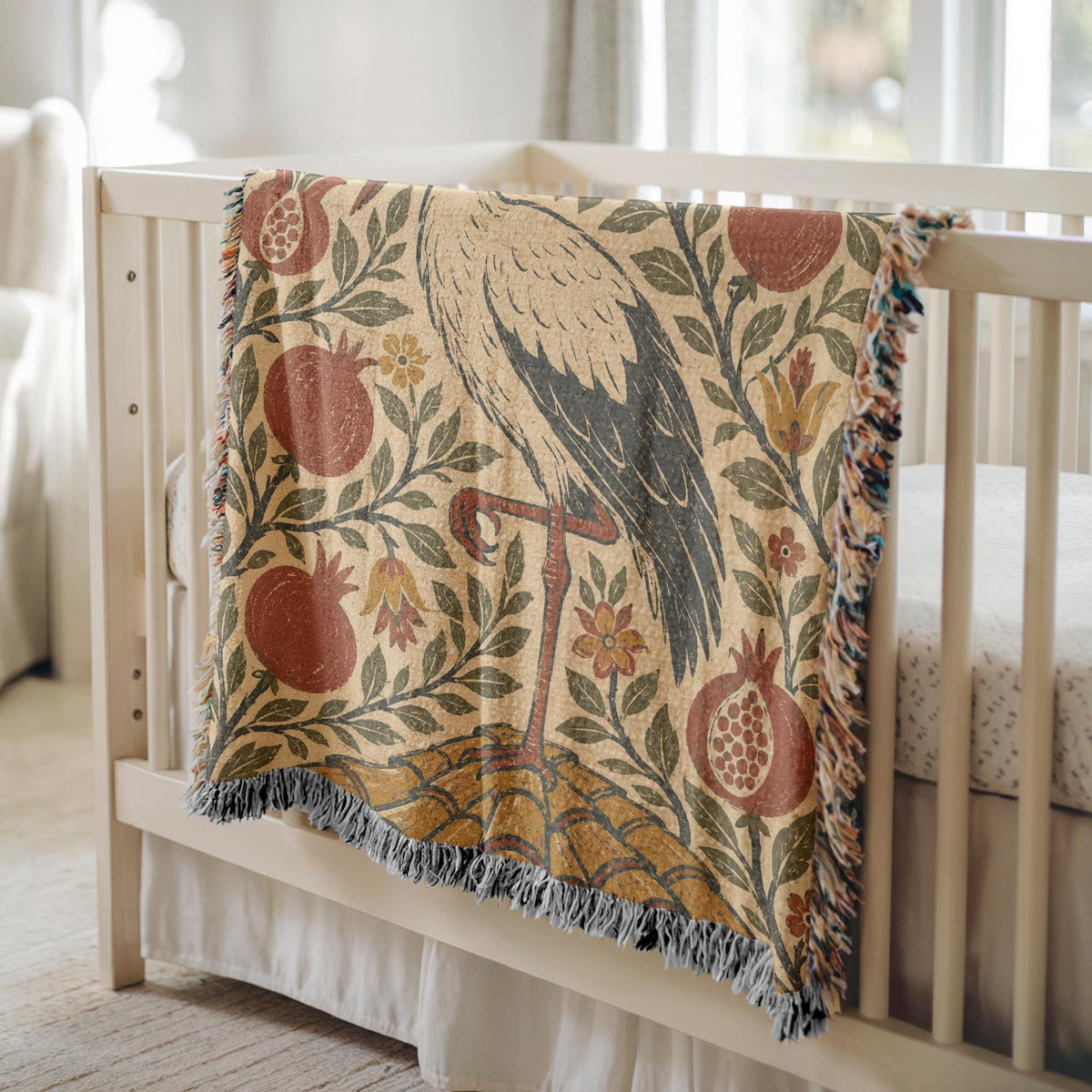 Stork Woven Blanket