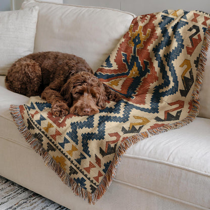 Turkish Kilim Woven Blanket