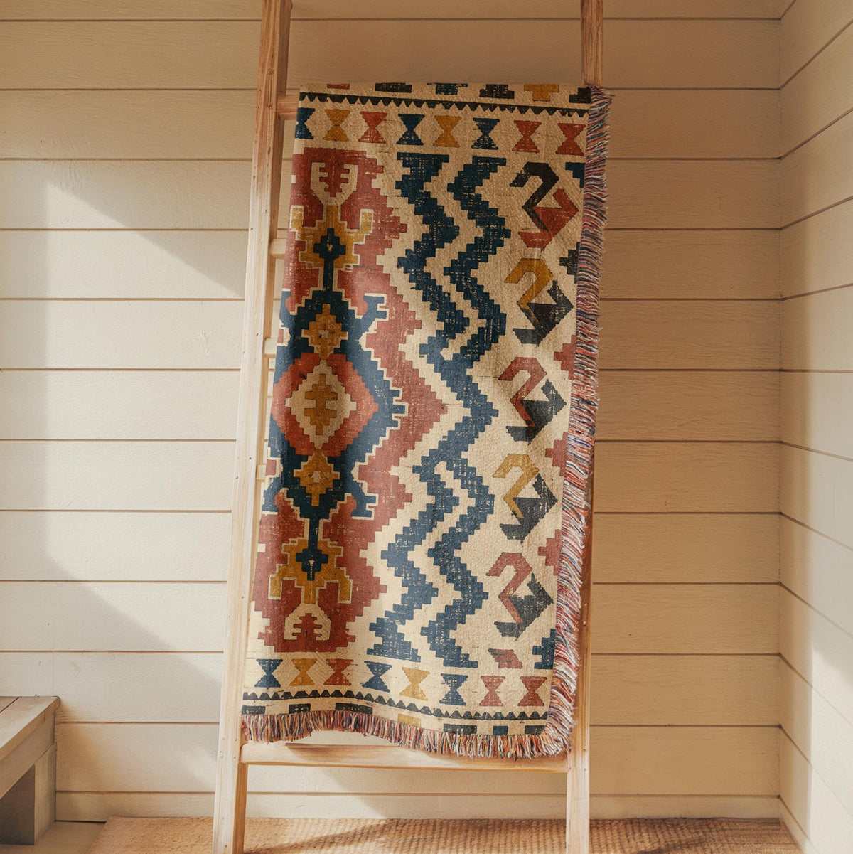 Turkish Kilim Woven Blanket