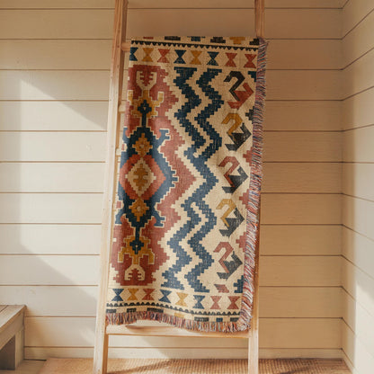 Turkish Kilim Woven Blanket