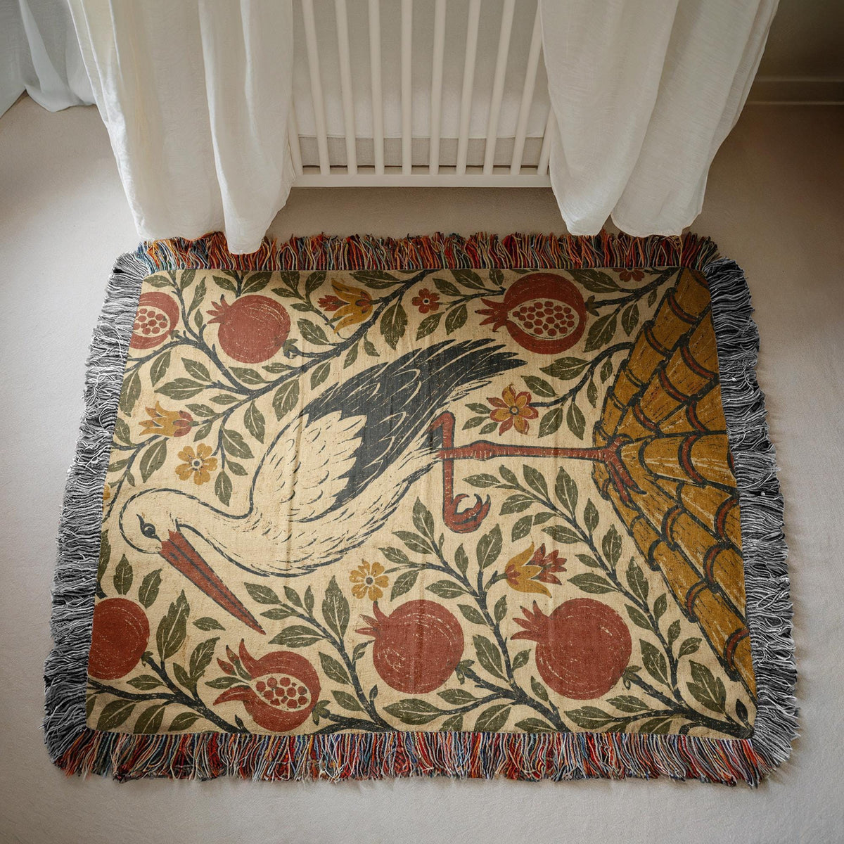 Stork Woven Blanket