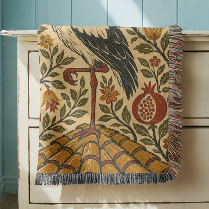 Stork Woven Blanket