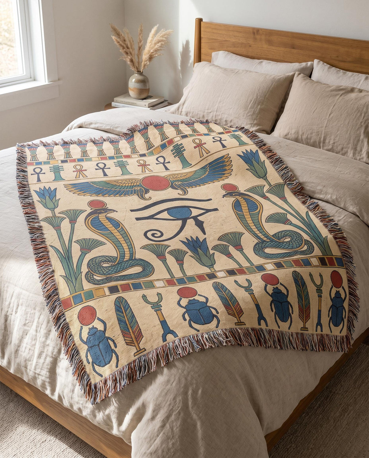 Eye of Horus Woven Blanket