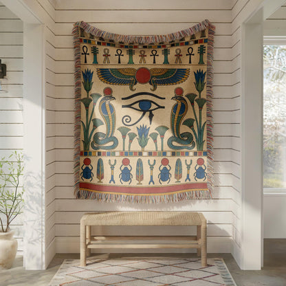 Eye of Horus Woven Blanket