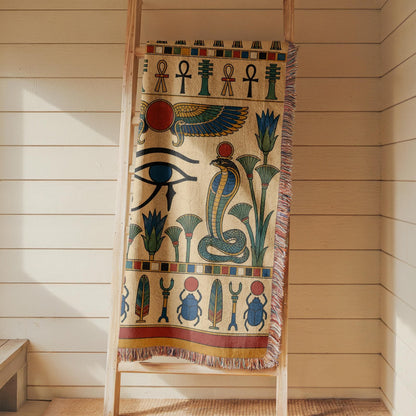 Eye of Horus Woven Blanket