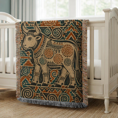 Bull Woven Blanket