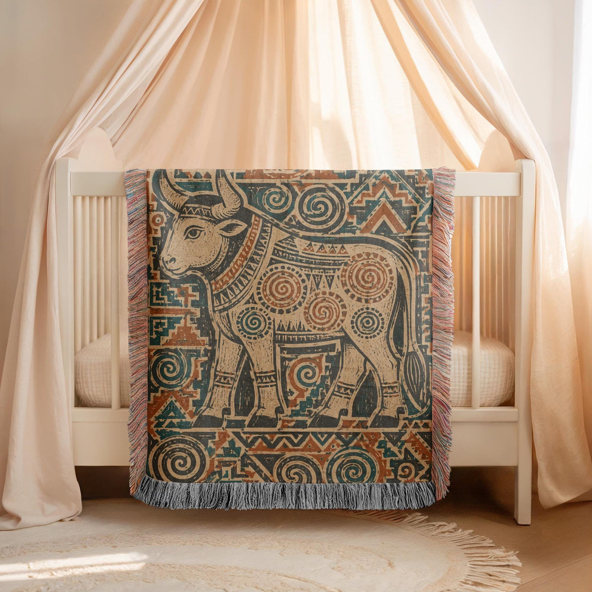 Bull Woven Blanket