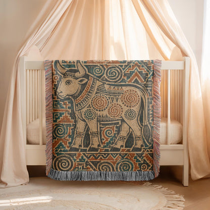 Bull Woven Blanket