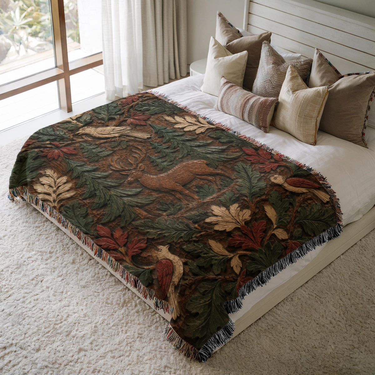 Deer Woven Blanket