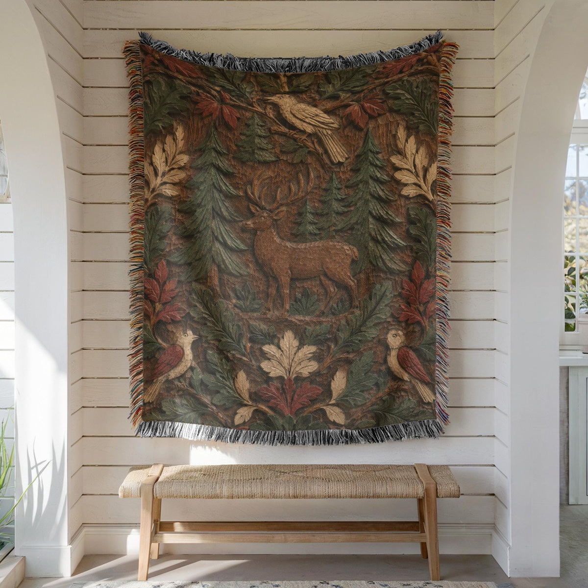 Deer Woven Blanket