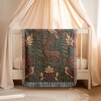 Deer Woven Blanket