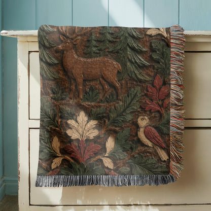Deer Woven Blanket