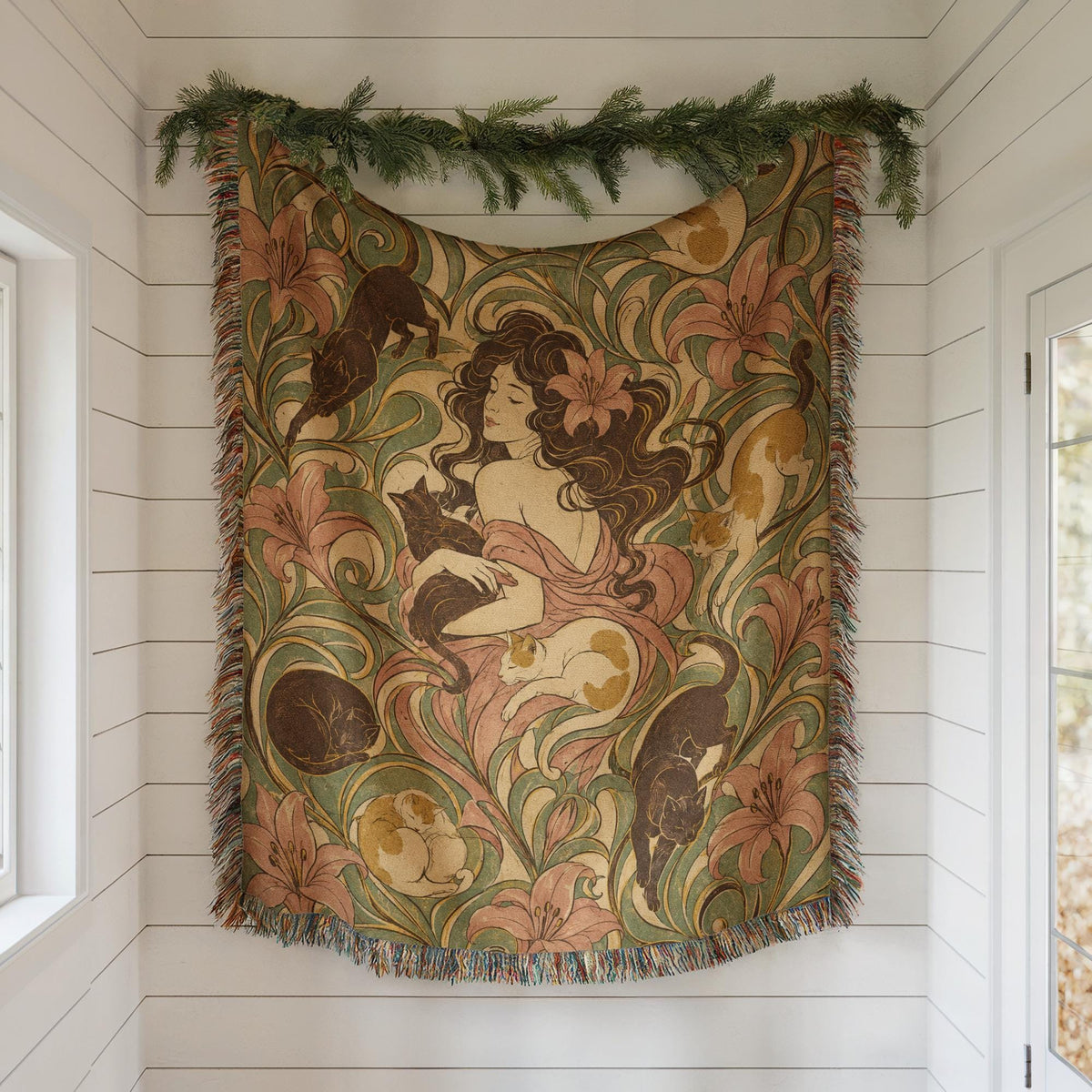 Art Nouveau Woven Blanket