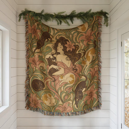 Art Nouveau Woven Blanket