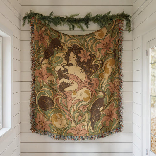 Art Nouveau Woven Blanket