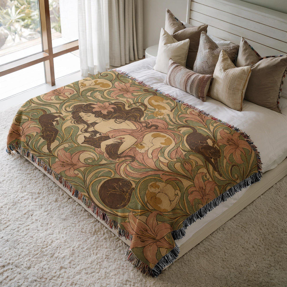 Art Nouveau Woven Blanket