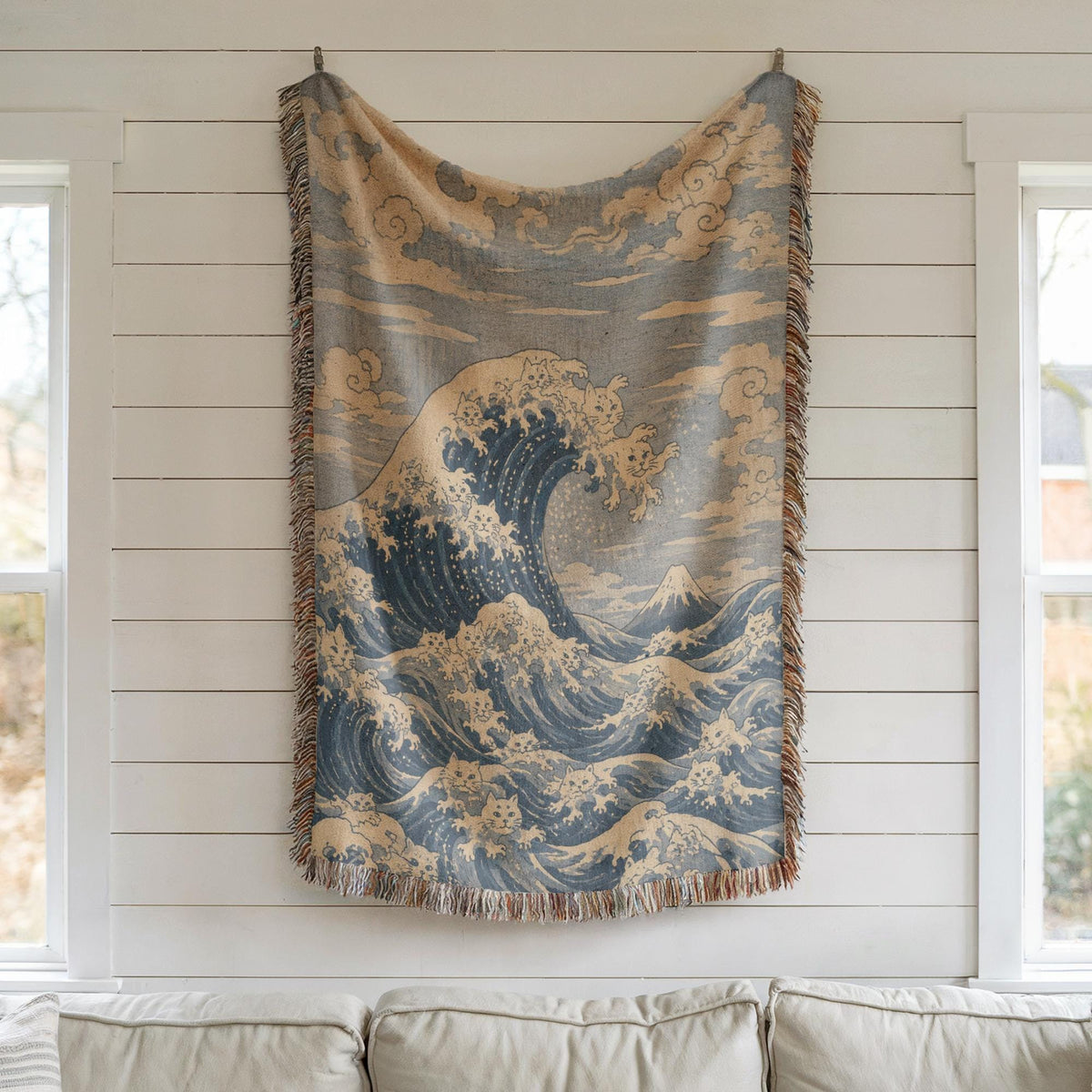 Great Wave Woven Blanket