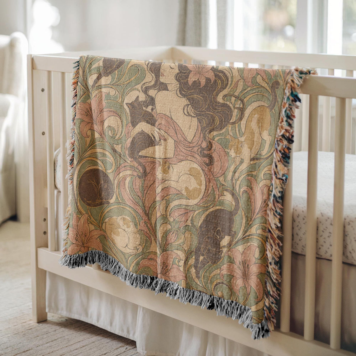 Art Nouveau Woven Blanket