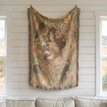 Art Nouveau Woven Blanket