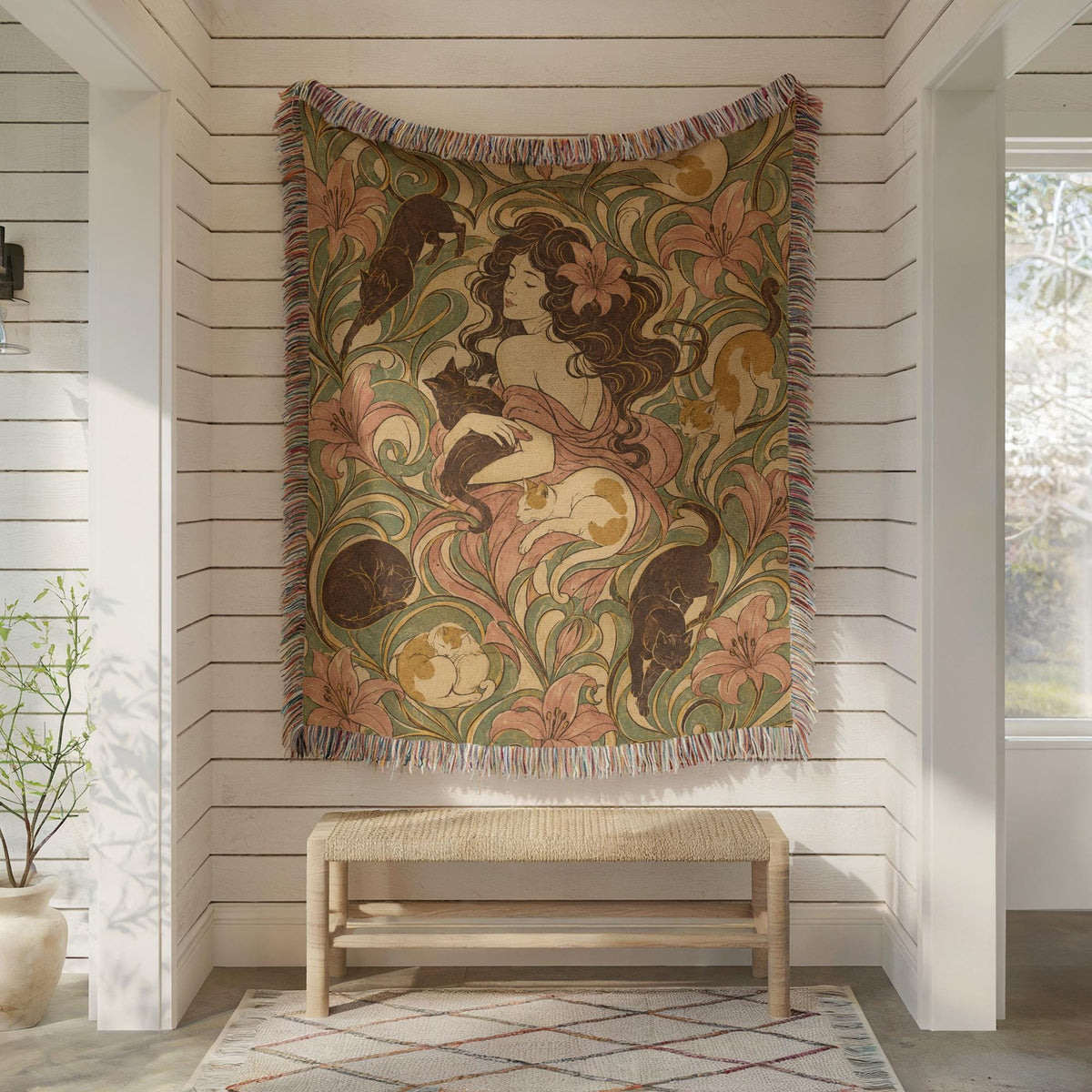Art Nouveau Woven Blanket