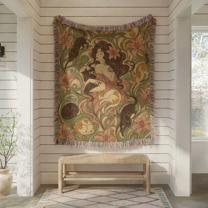 Art Nouveau Woven Blanket