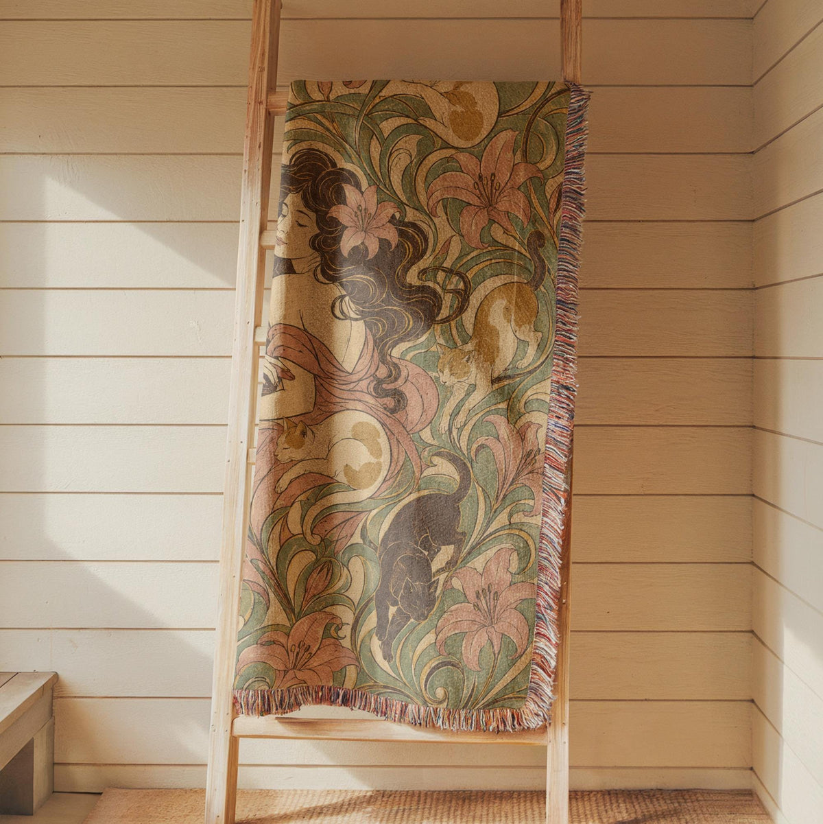Art Nouveau Woven Blanket