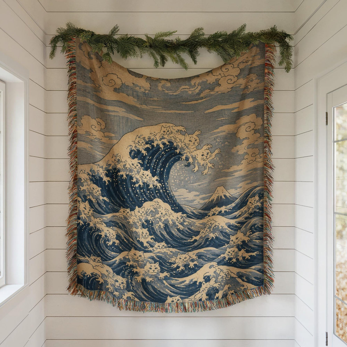 Great Wave Woven Blanket