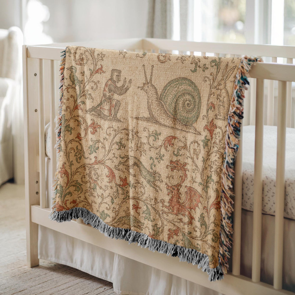 Medieval Snail Woven Blanket