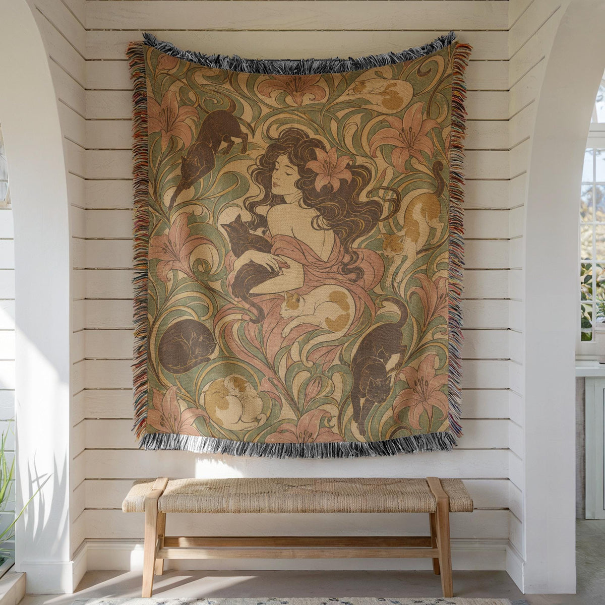 Art Nouveau Woven Blanket