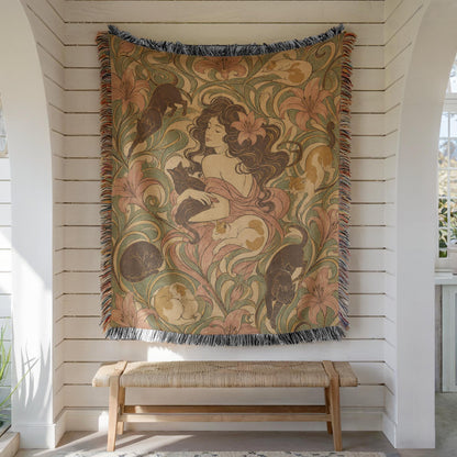 Art Nouveau Woven Blanket