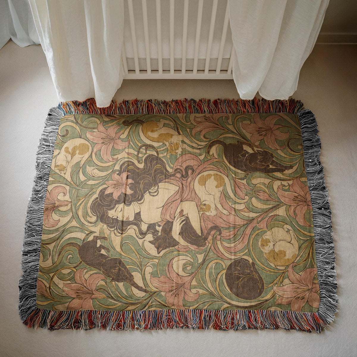 Art Nouveau Woven Blanket
