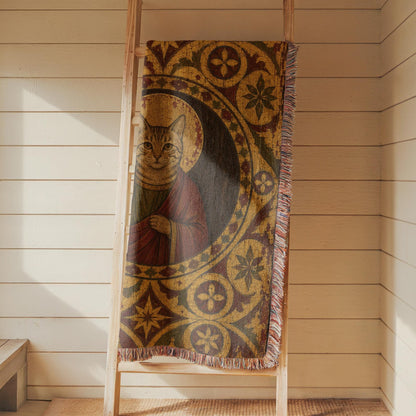 Saint Cat Woven Blanket