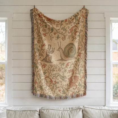 Medieval Snail Woven Blanket