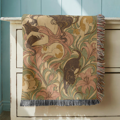 Art Nouveau Woven Blanket