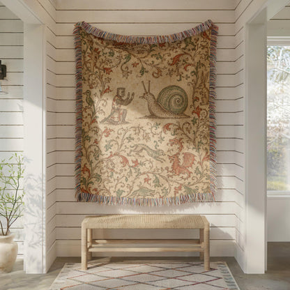 Medieval Snail Woven Blanket