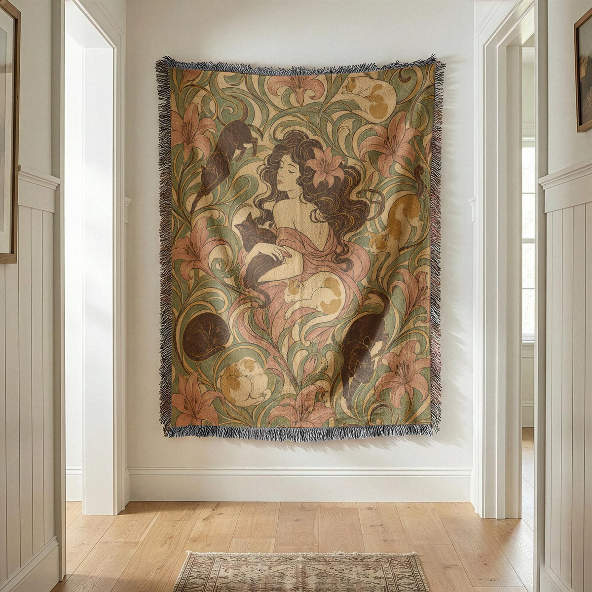 Art Nouveau Woven Blanket