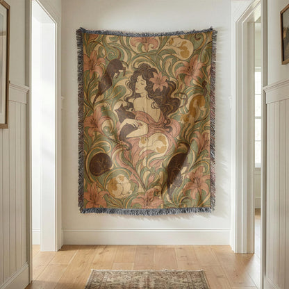 Art Nouveau Woven Blanket