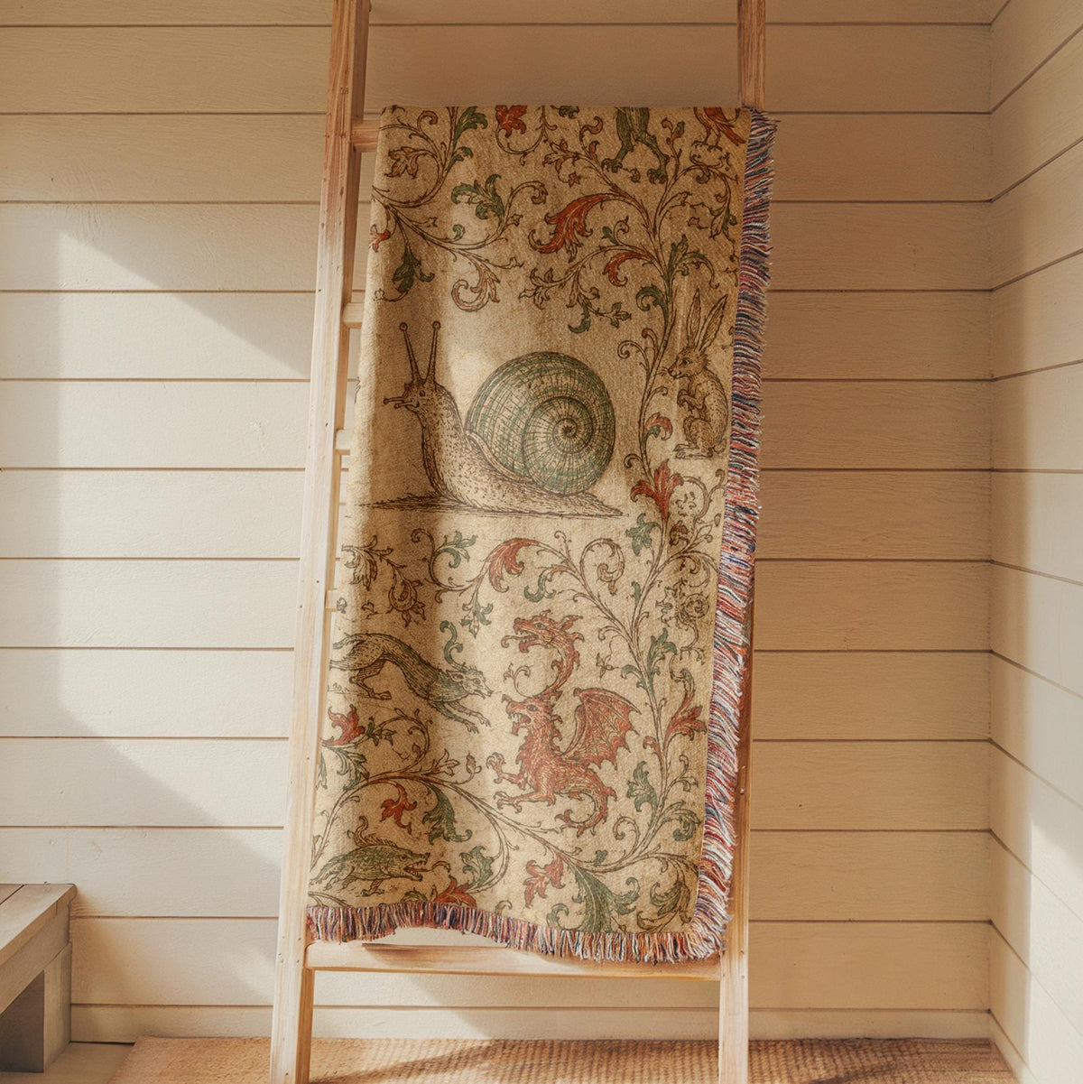 Medieval Snail Woven Blanket