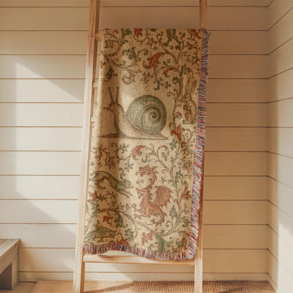 Medieval Snail Woven Blanket