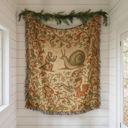 Medieval Snail Woven Blanket